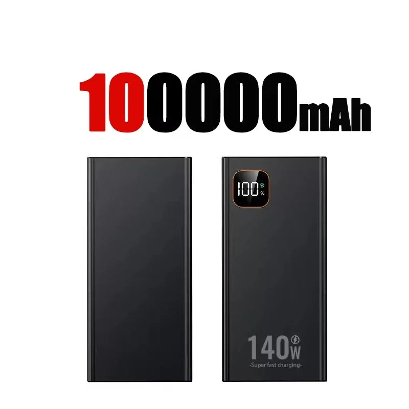 Lenovo 500000mAh Power Bank 140W Ultra Large Capacity Super Fast Charging Portable Power Digital Display External Battery 2026