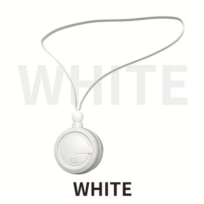 Portable Neck Fan (USB Rechargeable) – Mini Hands-Free Fan with Powerful Airflow & Quiet Operation; Suitable for Outdoor Use