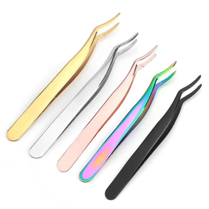 Beauty Tools False Eyelash Aids Eyelash Curler Stainless Steel False Eyelash  Tweezers  eyelash tweezers   makeup tools