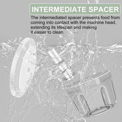400ML Electric Garlic Chopper, 6 Blades Garlic Grinder Mini Vegetable Chopper, USB Portable Veggie Chopper,Garlic Mincer