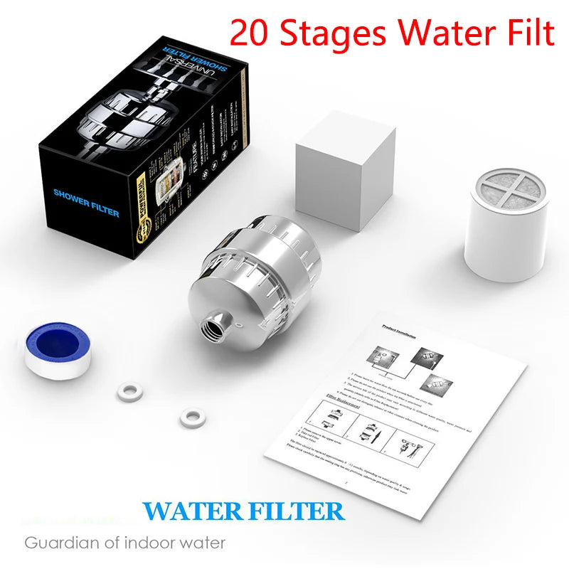 15-20 Grade Filter Element Water Purification Household Water Purifier Shower Filter Set Bathing To Remove Residual Chlorine