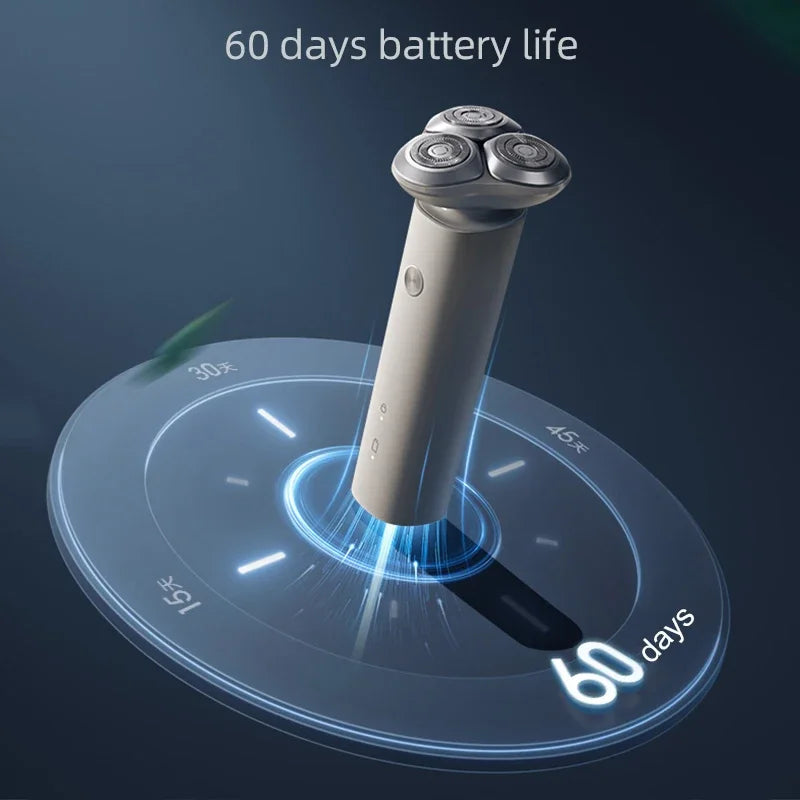 XIAOMI Mijia S101 Electric Shaver for Men, Rechargeable Fast Beard Shaving Razor, 3D Floating Dry Wet Shaving, IPX7 Waterproof