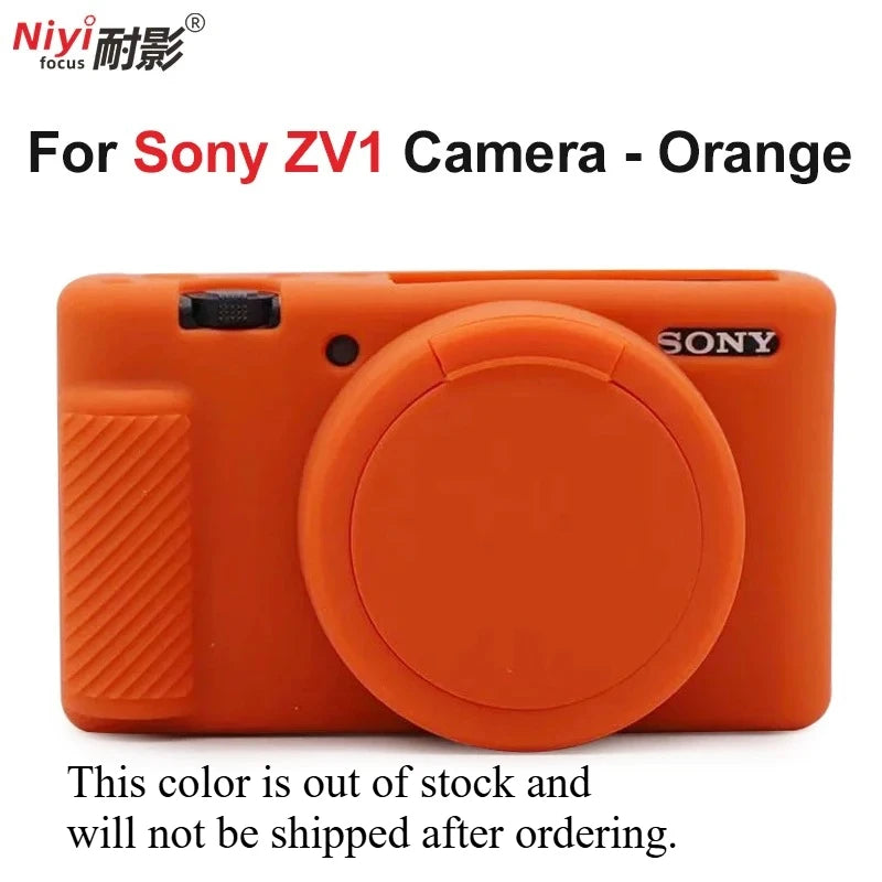 for Sony ZV1 Camera Soft Silicone Case Body Cover Protector Frame Skin for Sony ZV1 Camera ZV1 Glass Film Screen Protector