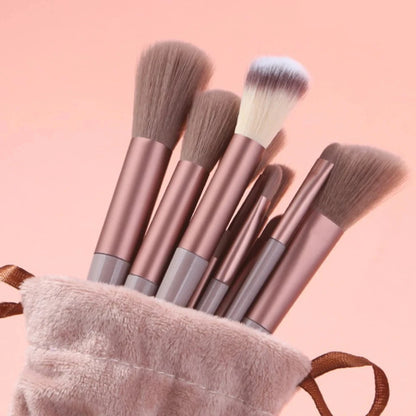 13 PCS Makeup Brushes Set Professional Eye Shadow Foundation Women Cosmetic Brush Eyeshadow Blush Beauty Soft Make Up Tools Bag