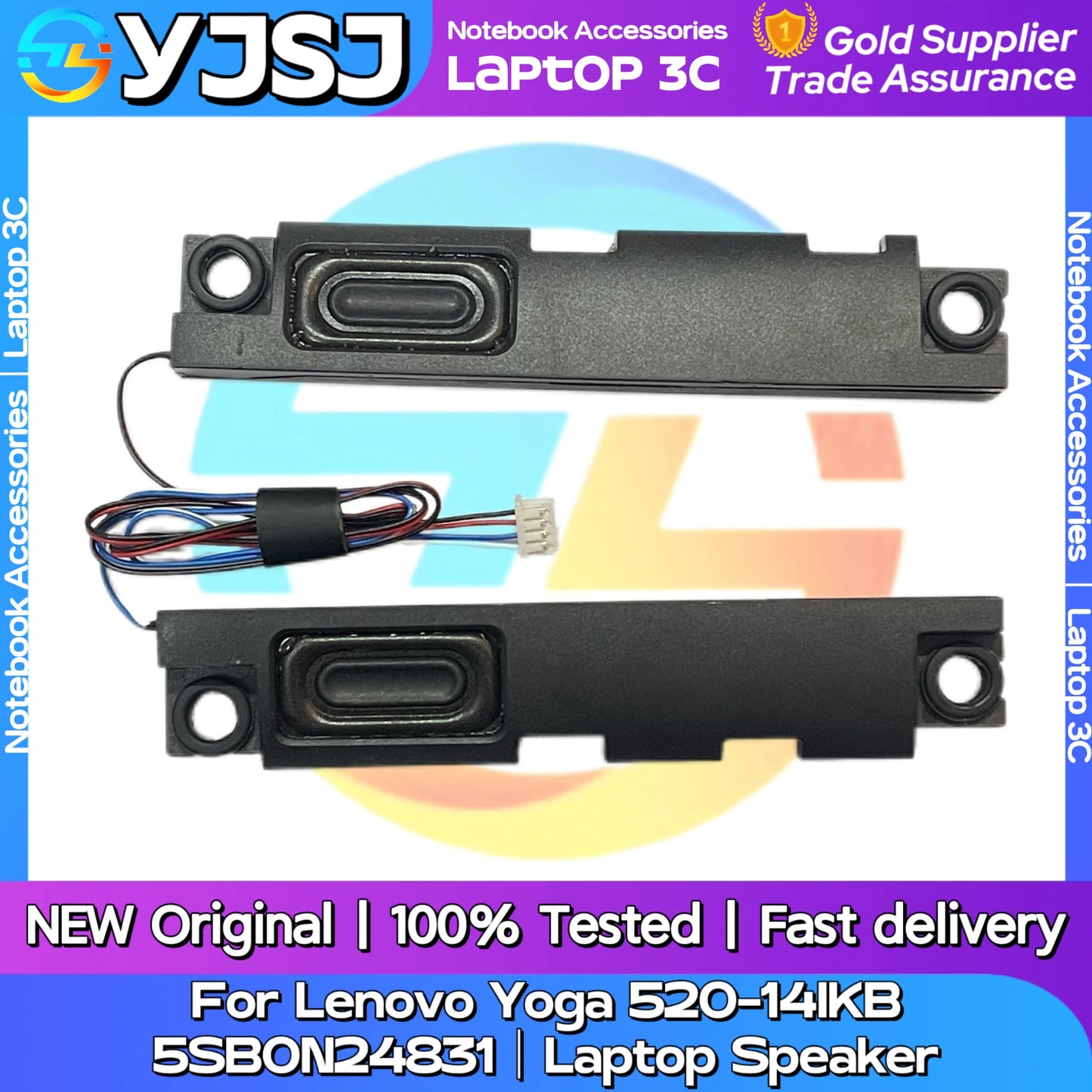 New Original Laptop Notebook Speaker For Lenovo Yoga 520-14IKB Flex 5-147 5SB0N24831  built-in left and right speaker horn audio
