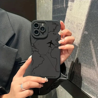 Travel-nspired Airplane Route Desian Phone Case For Xiaomi Mi 14 13 12T 13T 11T Pro 11 Lite 5G NE Poco F6 F5 X5 Pro Soft Cover