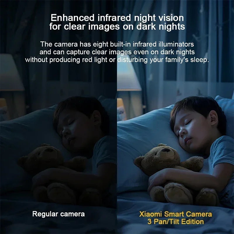 XIAOMI Smart Camera 3 Chinese Version,3K Ultra-clear HD,360° Pan-Tilt-Zoom,AI Human Detection,5 Megapixel Two-Way Voice Calls