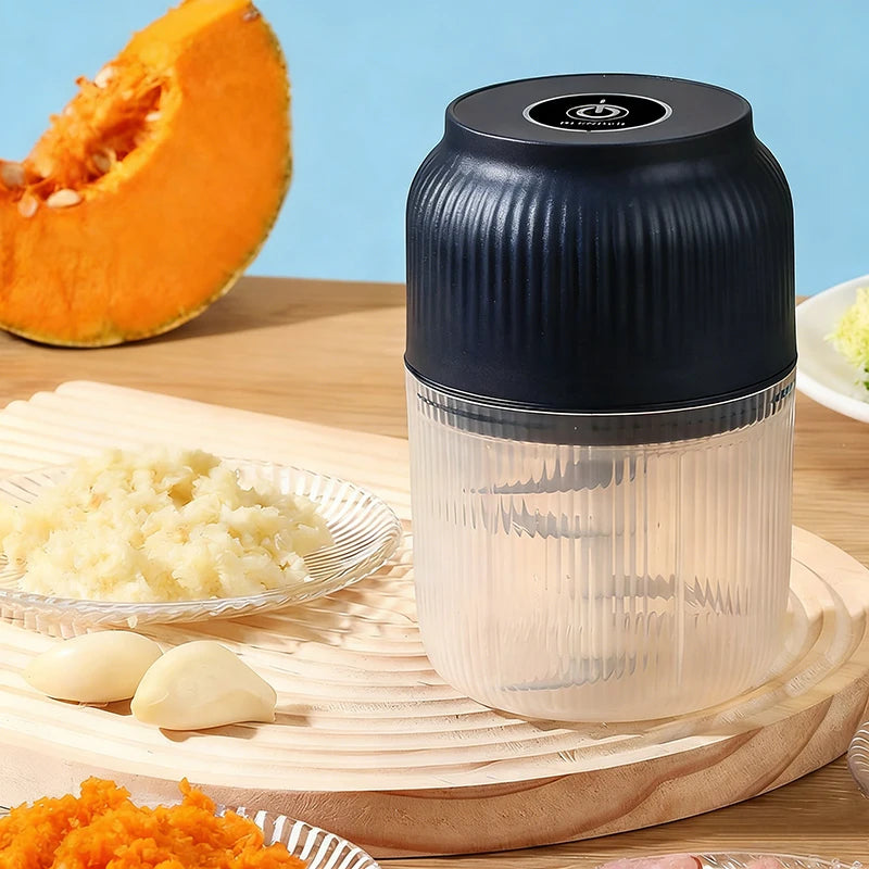 320ml Electric Mini Garlic Chopper USB Chili Pepper Grinder Kitchen Tool for Crushing Garlic Ginger Vegetables Baby Food Gift
