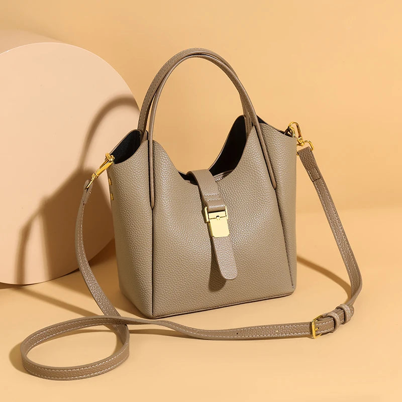 Genuine Leather High Quality Women's Tote Bag Designer Female Crossbody Bag Retro Casual Female Shoulder Messenger Handbags 2026