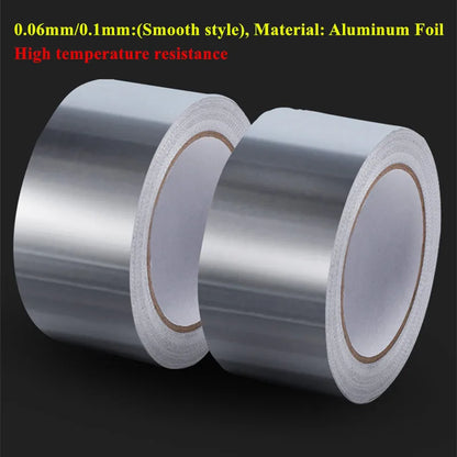 High Temperature Resistance Aluminum Foil Tape Kitchen Pipe Repair Tape Adhesive Sealing Foil Heat Insulation Leak Proof Tape