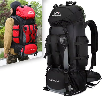 80L wasserdichter Wanderrucksack, Campingrucksack, Trekkingrucksack, großer Reiserucksack für Herren, Outdoor-Sport- und Bergsteigerrucksack
