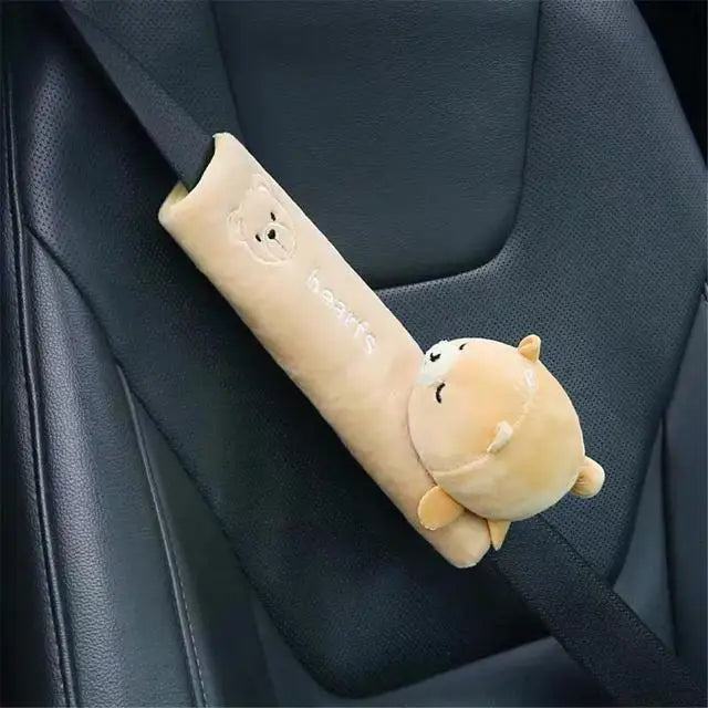 Cute Cartoon Car Seatbelt Cover Seat Belt  Harness Cushion  Shoulder Strap Protector Pad for Children/ Kids Toy animal Ornaments