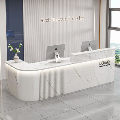Professional Office Bar Counter Simple Luxury Beauty Design Reception Desk Modern Salon Bancone Bar Lusso Commercial Furniture