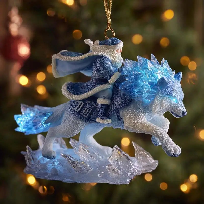 Flat 2D Animal-themed Xmas Decorations, Seasonal Acrylic Hanging Pendants for Tree