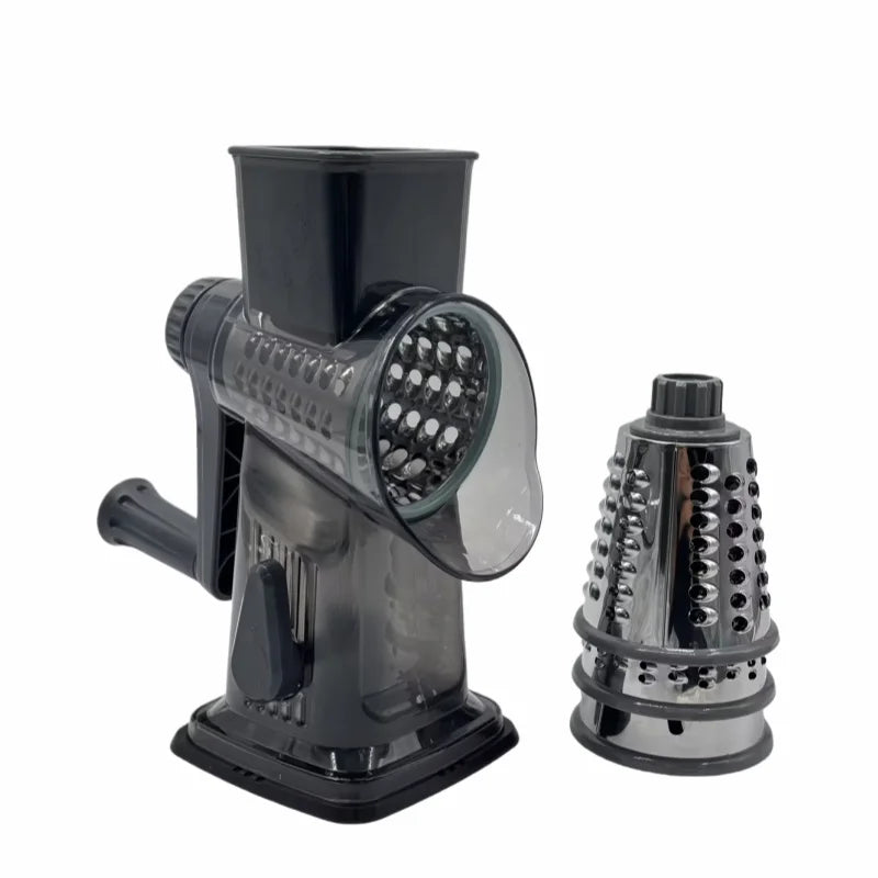 3 in 1 Multi-function Drum Vegetable Chopper Hand-operated Potato Slice Chopper Pressed Vegetable Grinder Peeled Garlic Chopper