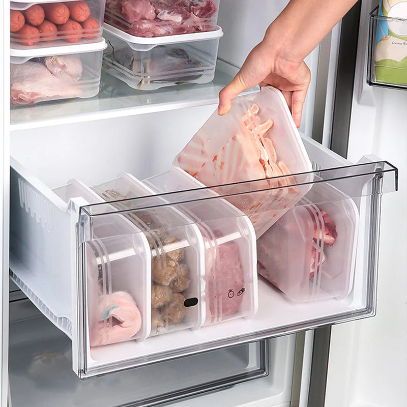 1 Set of 3 Food Storage Containers, Refrigerator Storage Boxes, Grain Storage Boxes, Plastic Sealed Boxes, Large, Medium, and Small Sizes, Lunch Box with Lid for Fruit Storage