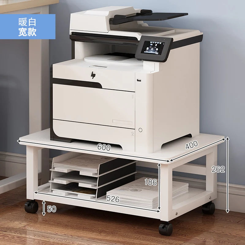 Low Profile Floor Mounted Office Desktop under Desk Printer Copier Storage Ra Home Use Mobile Organization elf