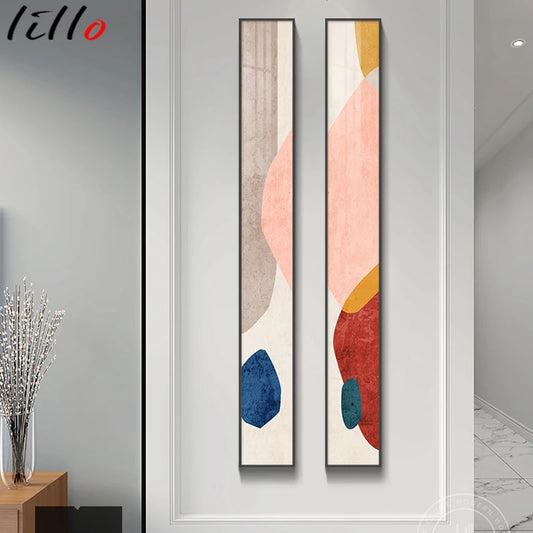 Creative double-sided living room wall decoration painting Nordic corridor paintings modern minimalist personality porch mural
