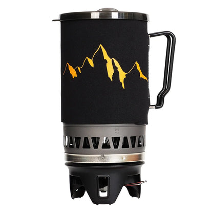 Camping Gas Stove Pot System Lightweight Portable Gas Stove Heat Collected Pot Cooking System
