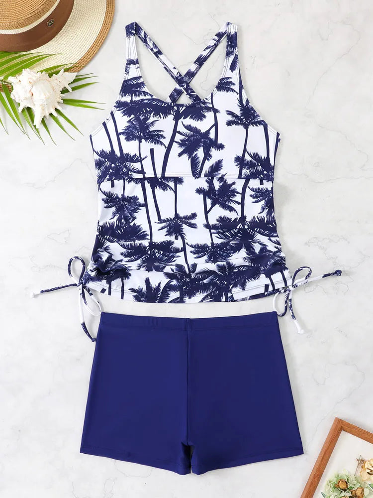 Vigoashely 2025 Sexy Strapped Tankini Women Print High Waist Swimsuit Lady Push Up Swimwear Brazilian Summer Beach Bathing Suit