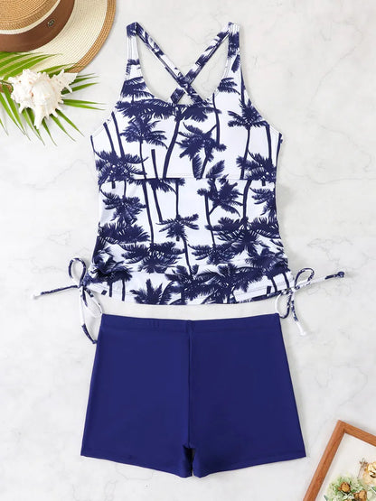 Vigoashely 2025 Sexy Strapped Tankini Women Print High Waist Swimsuit Lady Push Up Swimwear Brazilian Summer Beach Bathing Suit