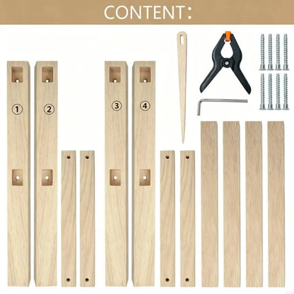 Stool Frame With Sturdy Wooden Base For Woodworking Project DIY Home Furniture And Seating Solution Footstool Frame 87HA