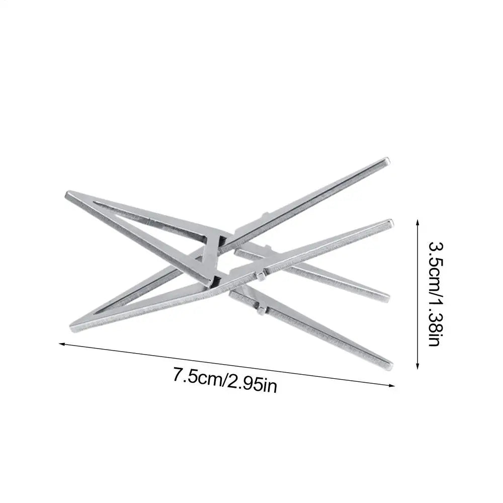 Portable Alcohol Stove Internal Bracket Stainless Steel Detachable Four-corner Kettle Bracket Outdoor Camping Accessories