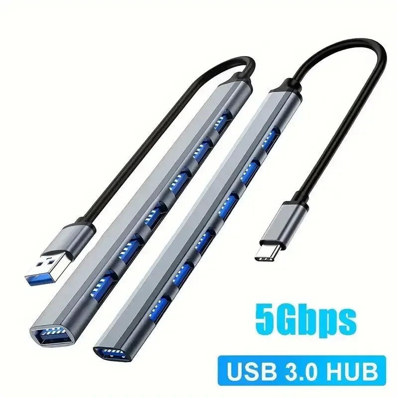 7 Port USB C Hub Multi Splitter 30 Adapter OTG For Xiaomi Lenovo Macbook 13 15 Air Pro PC Laptop Computer Accessories