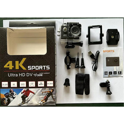  Action Camera 4K WiFi 2.0 Inch Touch Screen 140° Wide Angle Video Recording 30M Waterproof Bicycle Motorcycles Sports Cameras