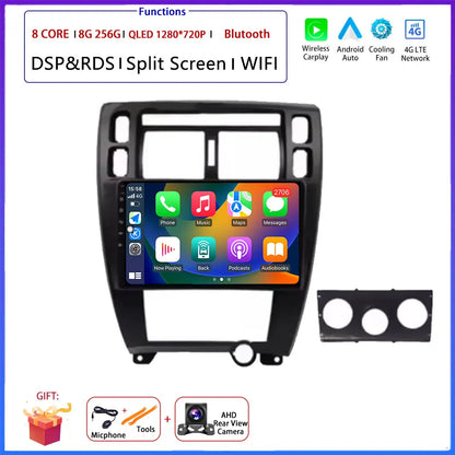 Player GPS Navigation Carplay Auto Android 16 For Hyundai Tucson 2004 -2009 Car Radio Multimedia Stereo Video
