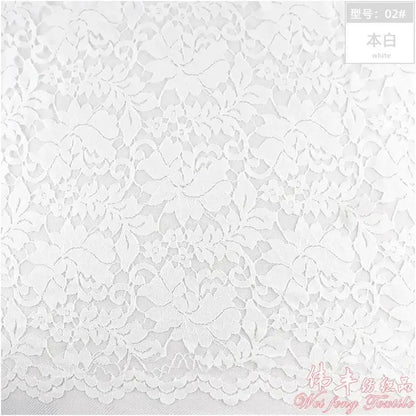 Lace Fabric Elastic By The Meter for Needlework Curtains Dresses Skirts Clothes DIY Sewing Comfortable Soft Cloth Red White Blue