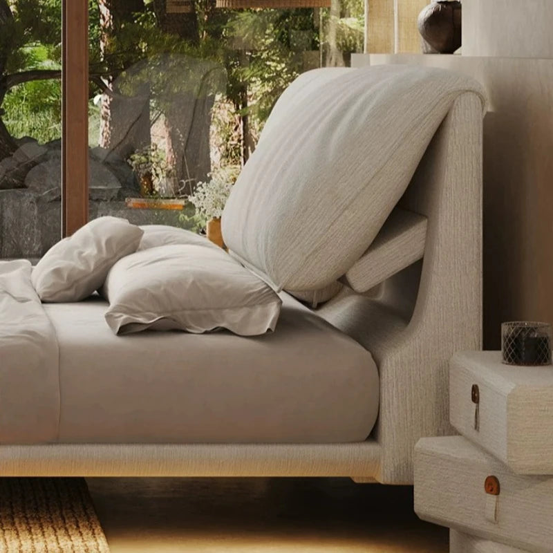 Home lit 150x200 180x200 200x220cm Fabric Suspension Bed 2 people Modern Minimalist double bedroom beds and bed frames furniture