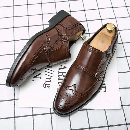 Formal Leather Shoes For Men Classic Casual Business Shoes Men High Quality Men's Dress Shoes Wedding Offcie Social Brogues Shoe