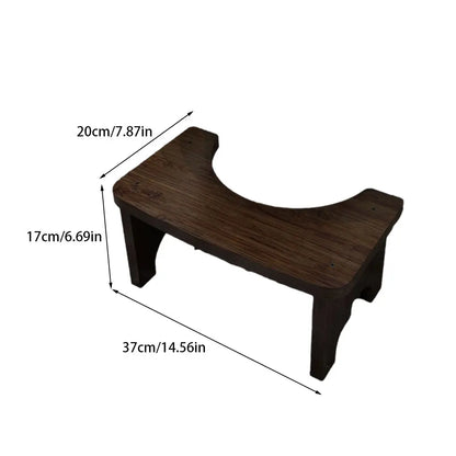 Bamboo Toilet Stool Bathroom Waterproof Non Slide Poop Seat Adult Holder Washroom Closestool Squat Bench for Home Travel