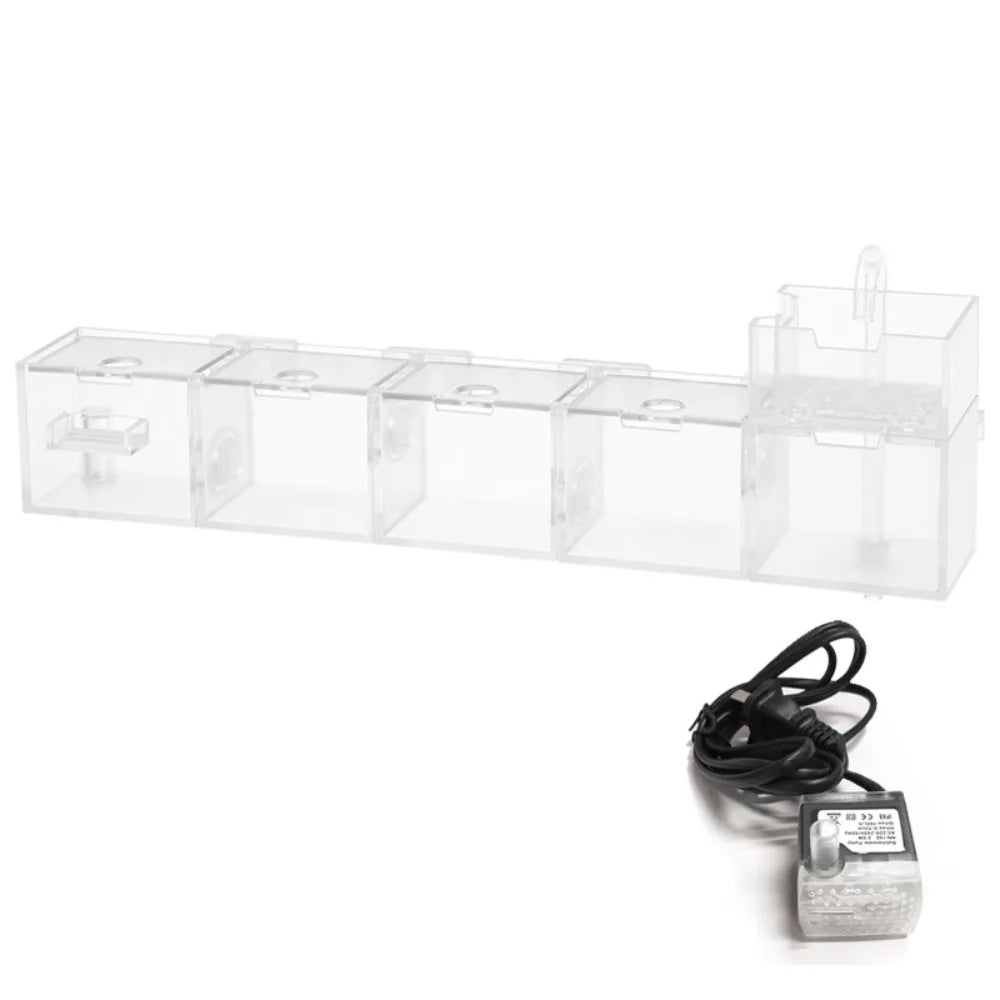 Three-in-one External Aquarium Filter Plastic Silent Fish Tank Filter Box Built-in Oxygenated Water Purifier Aquarium