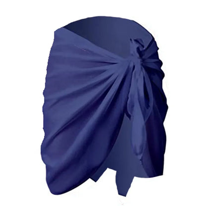 Women Short Sarongs Bathing Suit Wrap Swimsuit Coverups Beach Bikini Sheer Short Skirt Chiffon Scarf Cover Ups for Swimwear