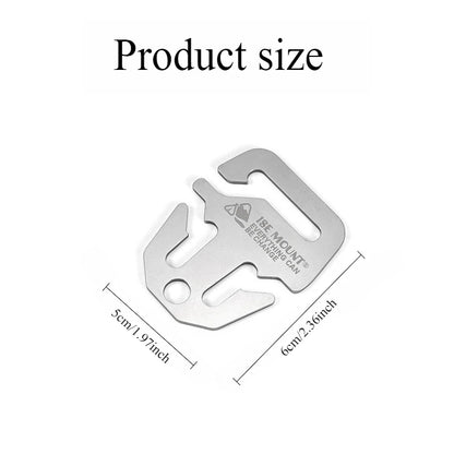 1pc outdoor stainless steel tent fixed buckle for camping accessories, quick installation hook rope lock, safe and reliable.