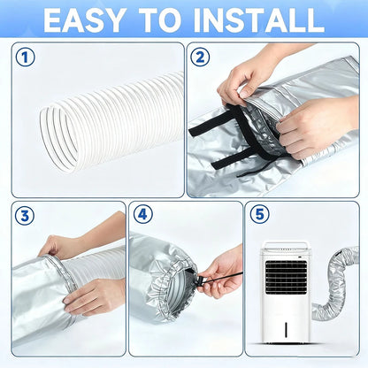 1PC Portable Air Conditioner Hose Cover Insulation Heat-Resistant Hose Protective Sleeve AC Hose Duct Vent Cover Accessory