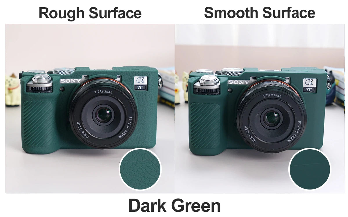 Camera Silicone Case for Sony Alpha 7C Mark II A7CR Camera Cover Full Body Case Protector Sony A7CII A7CR with glass film