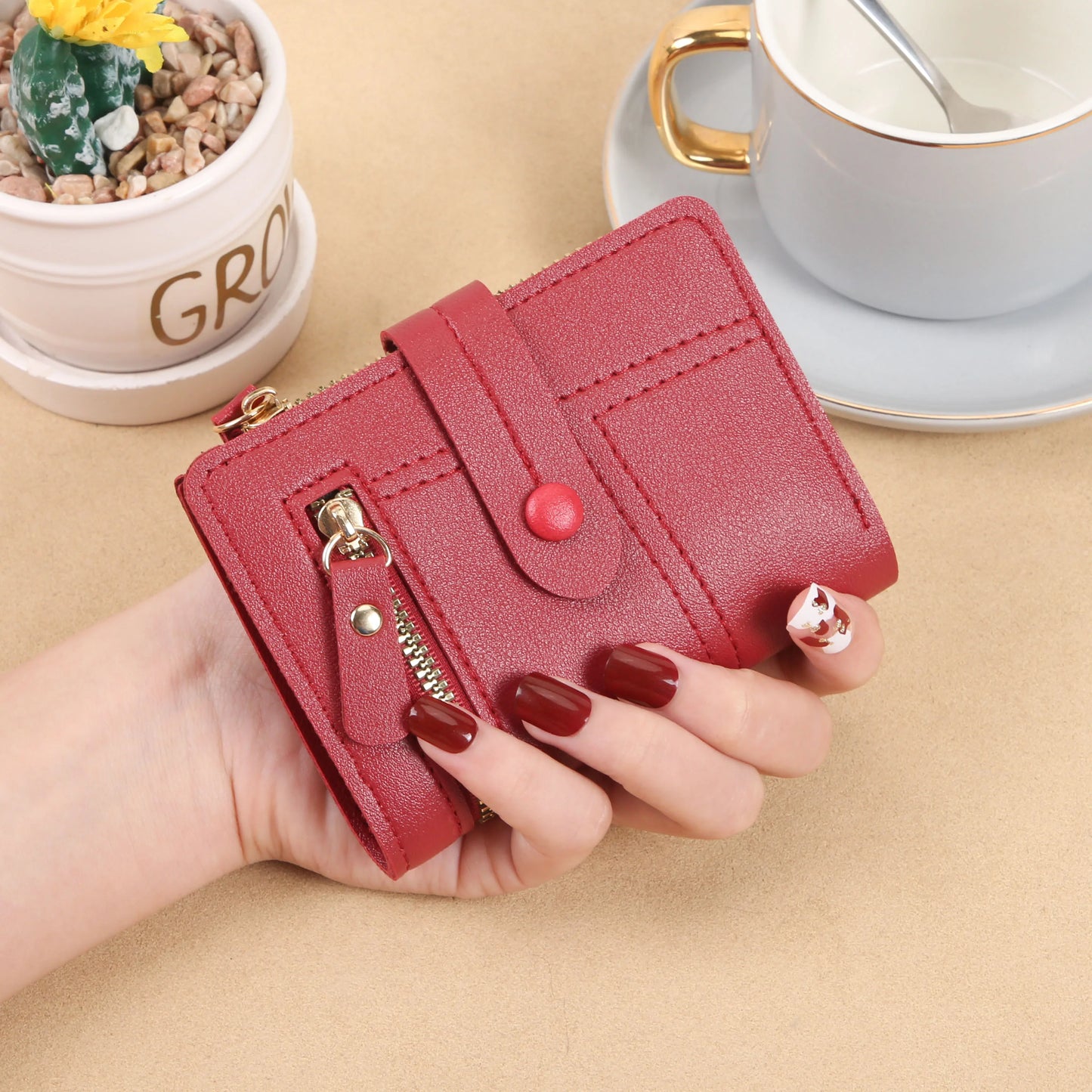 Ladies' wallet; short purse for women; high-end feeling cross-border multi-functional coin purse for women