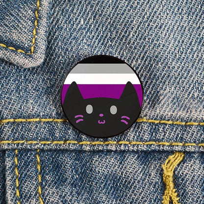 Lapel teacher tote Bag backpacks Badge Cartoon gift Pines Brooch for women Non Binary Pride cat Pins Custom cute Pines Shirt