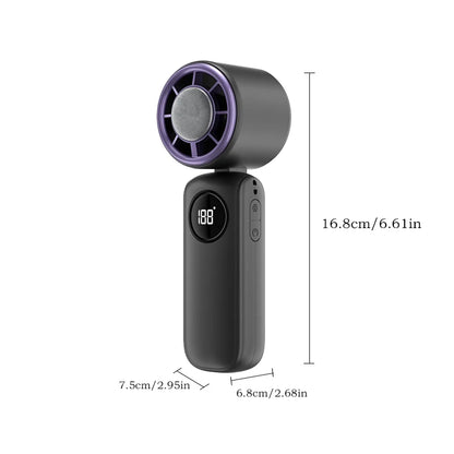 Portable Foldable Handheld Fan – Multi-functional, Multi-speed, Desktop Stand, Rechargeable for Travel/Office