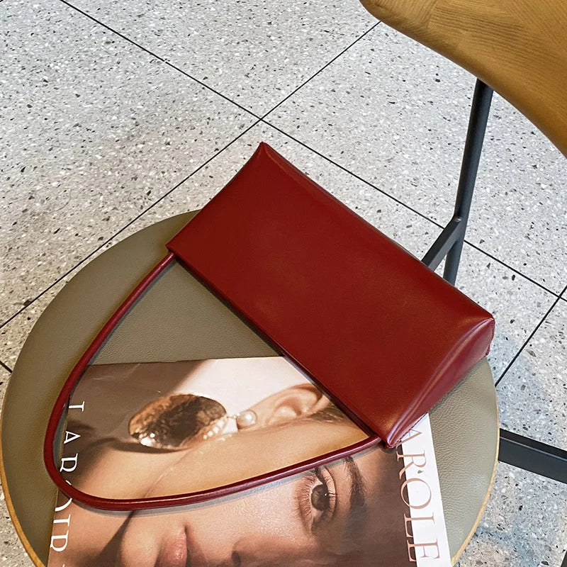2026 Summer New Female Underarm Bag Women's Genuine Leather Shoulder Crossbody Bags High Quality Cowhide Ladies Simple Handbags
