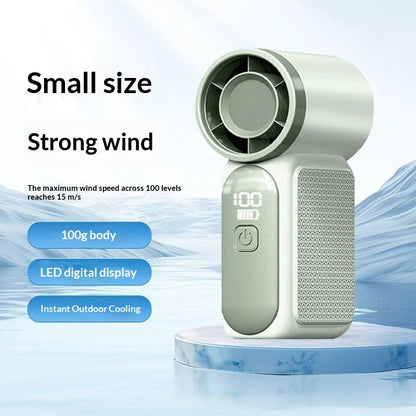 Portable Fan Convenient Creative Mini Fan Pocket Hand-held Fans Lightweight Suitable for Travel Camping Outdoors Display Screen