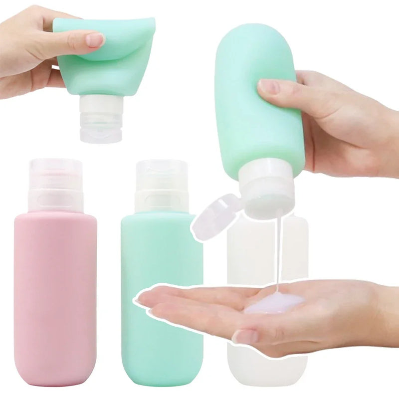 Travel Botttle 200ml Large Capacity Refillable Bottle Travel Soft Silicone Lotion Shampoo Container Squeeze Tube Empty Bottle