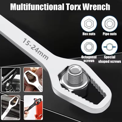Universal Torque Wrench, Self-Locking Adjustable Eyeglass Wrench, Flat Wrench, Double-Ended Wrench, Factory Tools