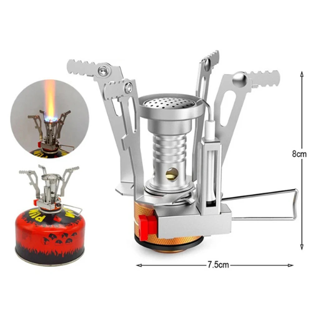 1PC Ultralight Portable Camping Stoves, Adjustable Valve Stove For Backpacking, Hiking, Mountaineering, Camping