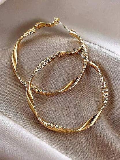 Exquisite silky texture design earrings elegant shape jewelry holiday party gifts for ladies