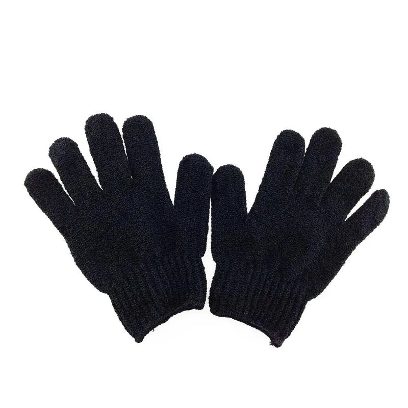 Black Exfoliating Gloves Bath Shower Gloves Body Scrubbers Bath Brushes Sponges Cleaning Gloves Acrylic Fiber Gloves Hand Gloves