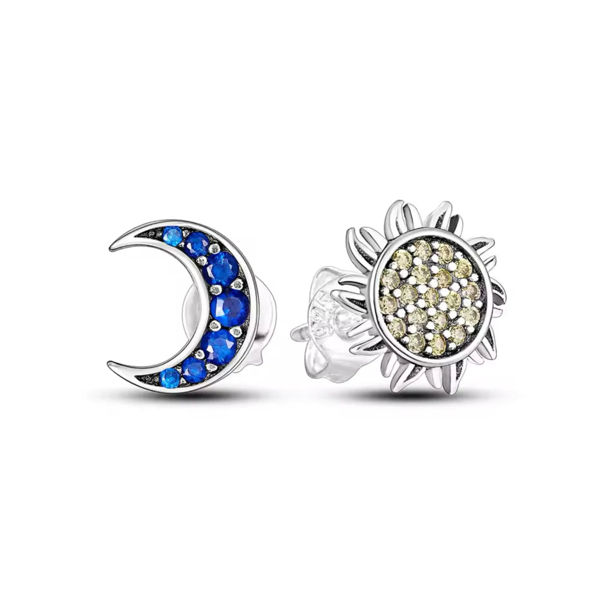 White series New Women's earrings Blue Square Sparkle Halo Stud For Women Tiki Jewelry Party Hoops Gift Things From 1